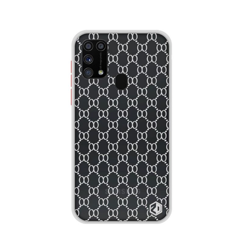 Etui Samsung Galaxy M31 Biały Czarny Sosna Dun Seria Ii Pinwuyo Etui Ochronne