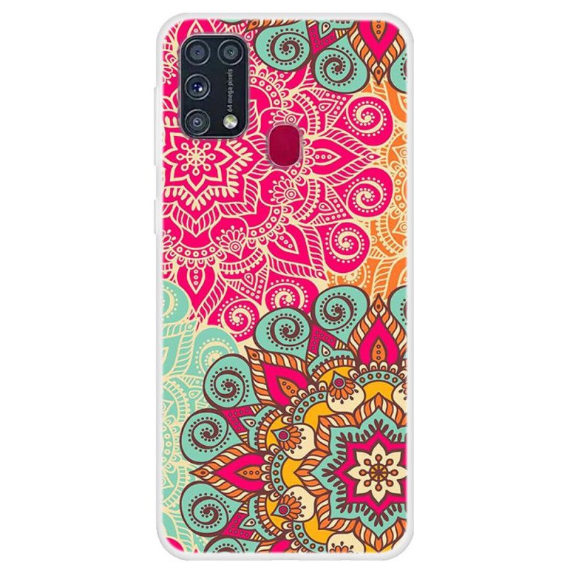 Etui Samsung Galaxy M31 Ciemnoniebieski Magenta Trend Mandali