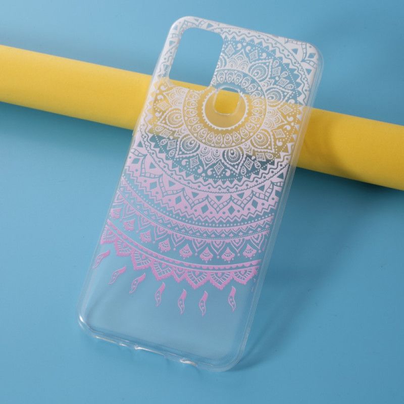 Etui Samsung Galaxy M31 Jasnoniebieski Różowy Przezroczysta Kolorowa Mandala