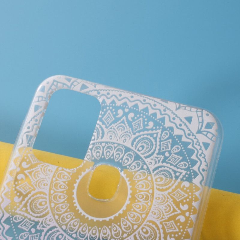 Etui Samsung Galaxy M31 Jasnoniebieski Różowy Przezroczysta Kolorowa Mandala