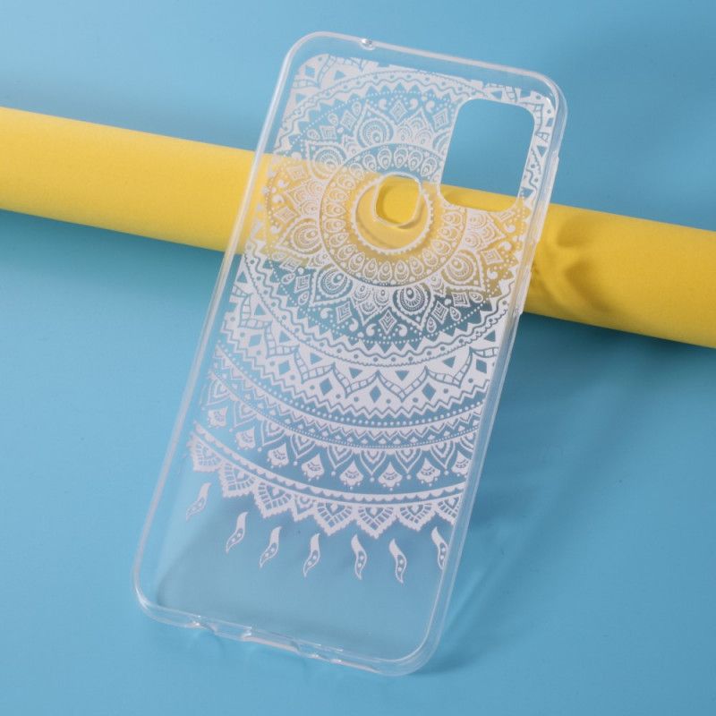 Etui Samsung Galaxy M31 Jasnoniebieski Różowy Przezroczysta Kolorowa Mandala