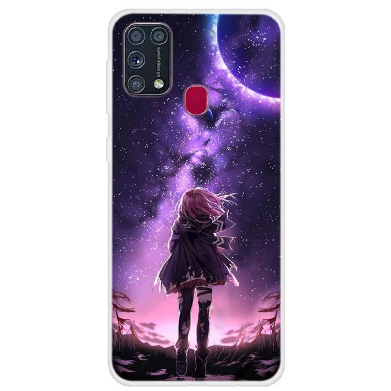 Etui Samsung Galaxy M31 Magiczna Pełnia Księżyca