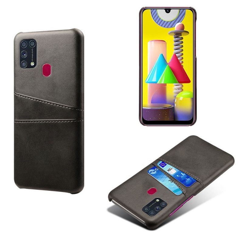 Etui Samsung Galaxy M31 Purpurowy Posiadacz Karty Etui Ochronne