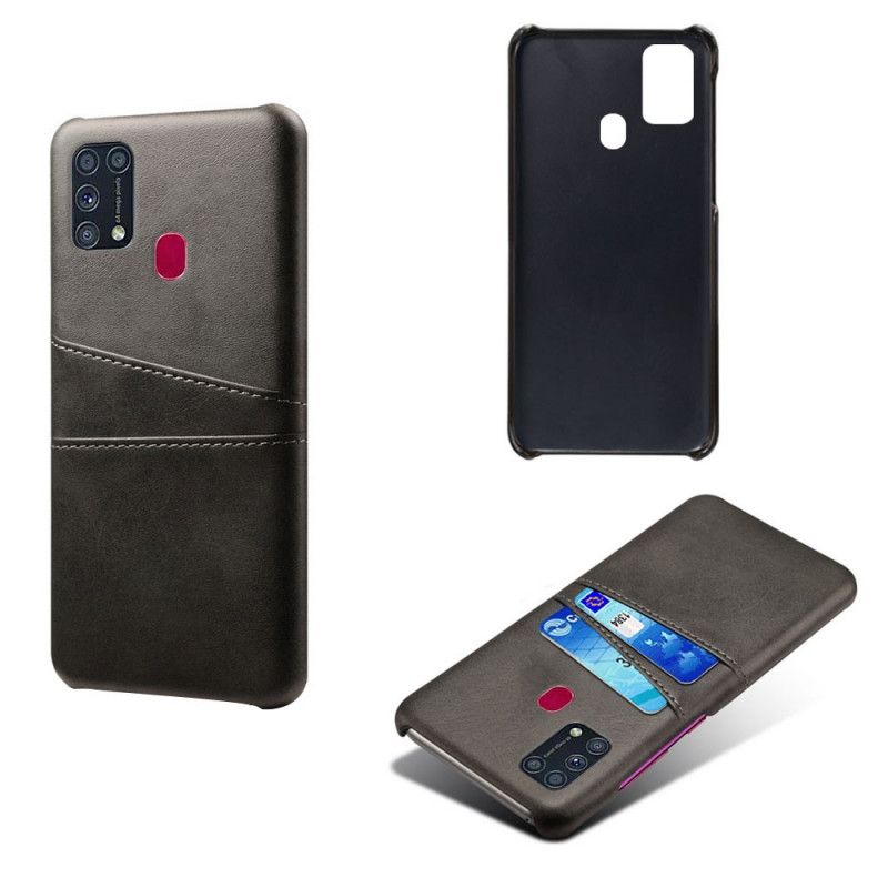 Etui Samsung Galaxy M31 Purpurowy Posiadacz Karty Etui Ochronne