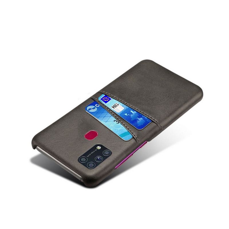 Etui Samsung Galaxy M31 Purpurowy Posiadacz Karty Etui Ochronne