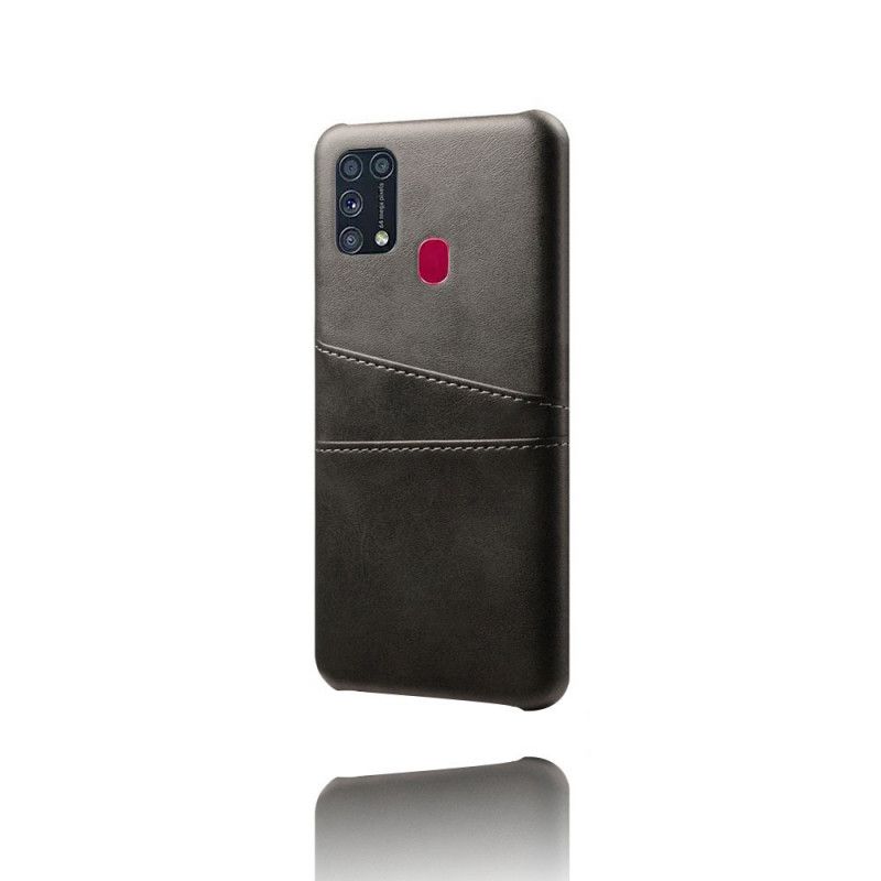 Etui Samsung Galaxy M31 Purpurowy Posiadacz Karty Etui Ochronne