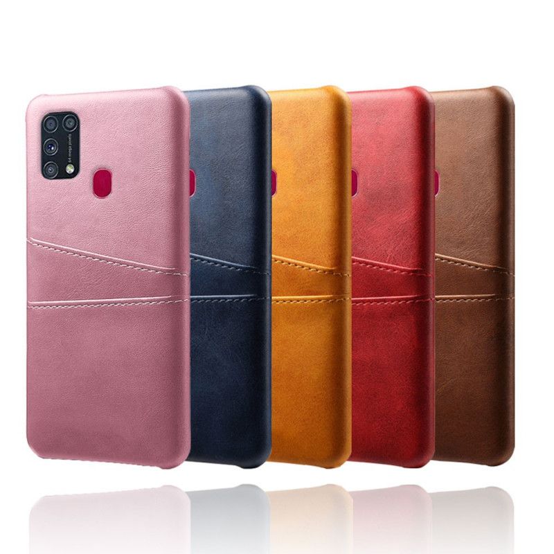 Etui Samsung Galaxy M31 Purpurowy Posiadacz Karty Etui Ochronne