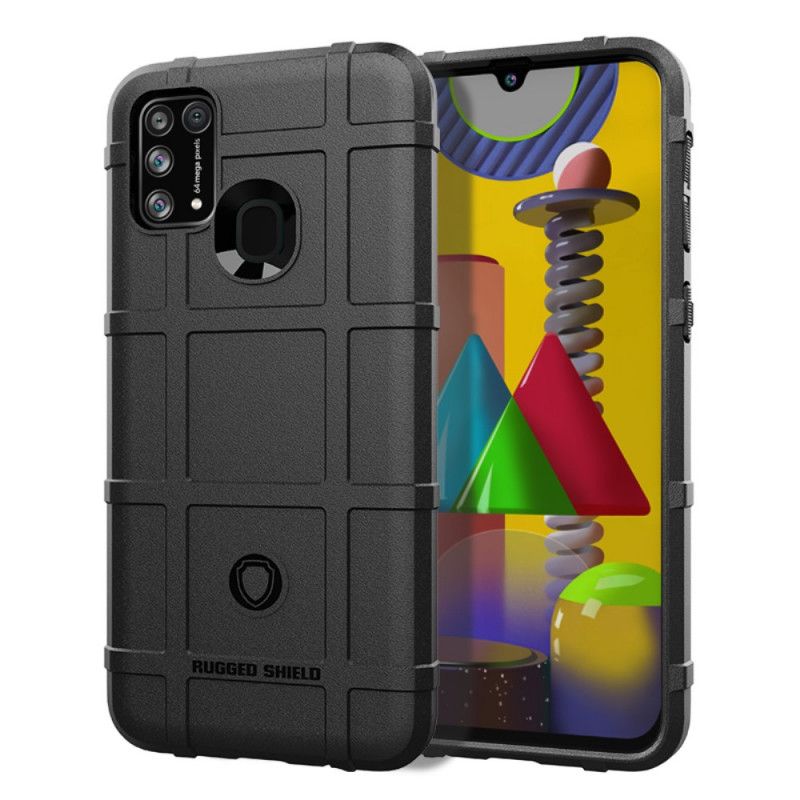 Etui Samsung Galaxy M31 Szary Czarny Wytrzymała Tarcza Etui Ochronne