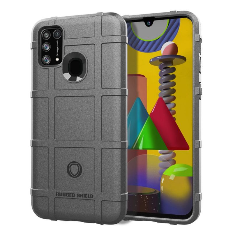 Etui Samsung Galaxy M31 Szary Czarny Wytrzymała Tarcza Etui Ochronne