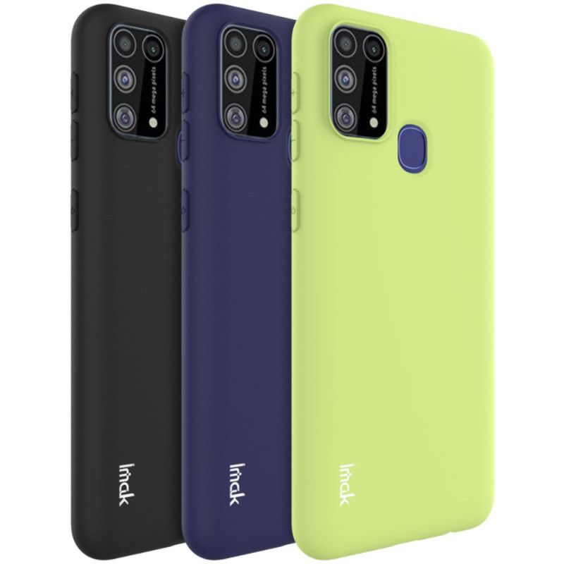 Etui Samsung Galaxy M31 Zielony Jabłkowy Czarny Matowy Imak