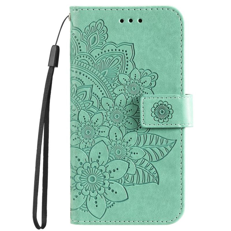 Etui Folio Do Huawei Nova 12 Se Kwiatowy Wzór Z Paskiem