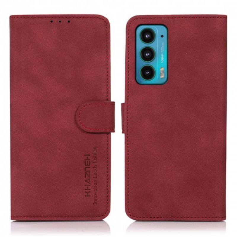 Etui Folio Do Motorola Edge 20 Khazneh Efekt Teksturowanej Skóry