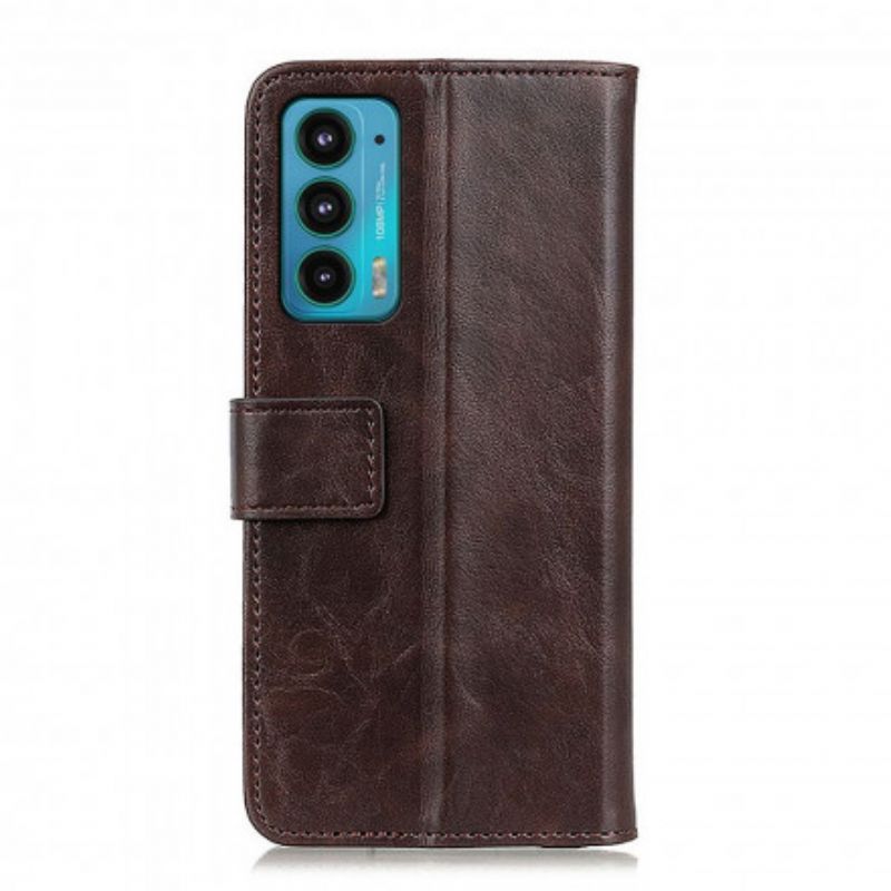 Etui Folio Motorola Edge 20 Khazneh Elegance Skórzany Styl Etui Ochronne