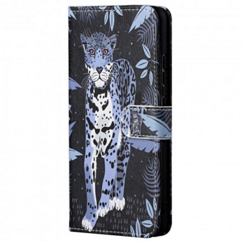 Etui Folio Motorola Edge 20 Leopard Strappy Etui Ochronne