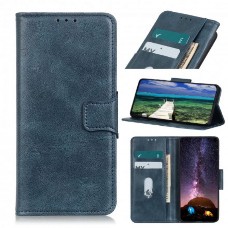 Etui Folio Motorola Edge 20 Odwracalne Zapięcie Z Efektem Skóry