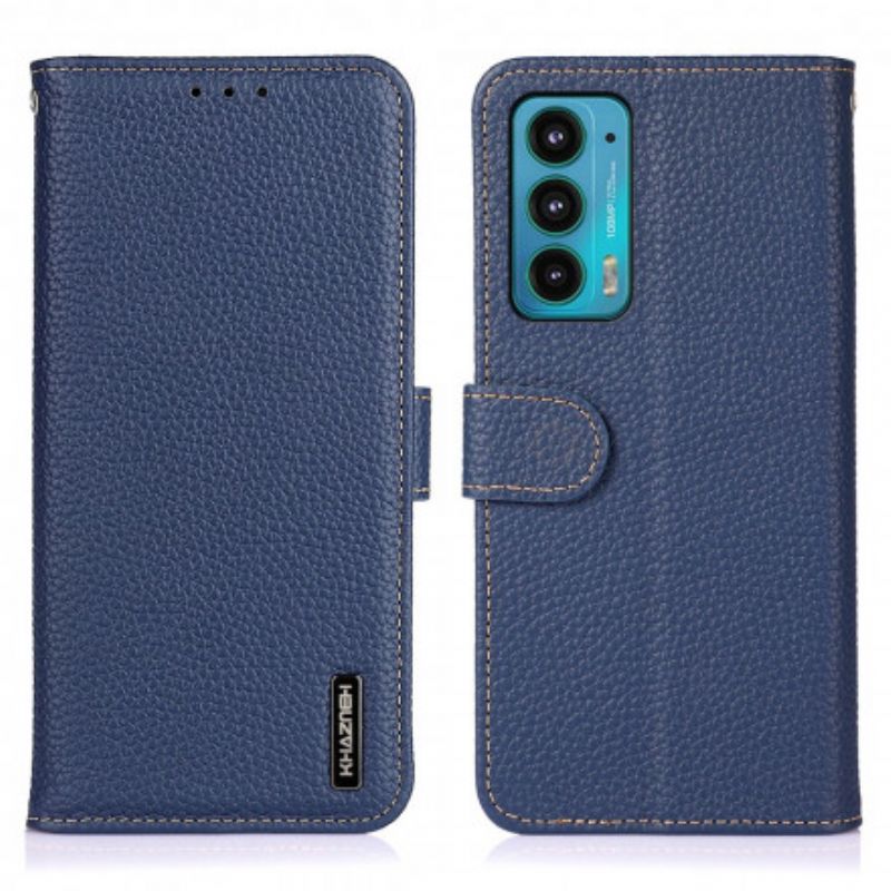 Skórzany Futerał Motorola Edge 20 Etui Na Telefon Litchi Leather Khazneh Rfid