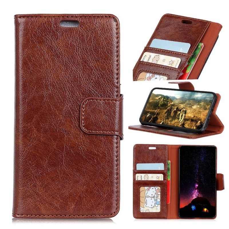 Etui Folio Samsung Galaxy A7 Czerwony Czarny Ekoskóra Teksturowana W Stylu Retro