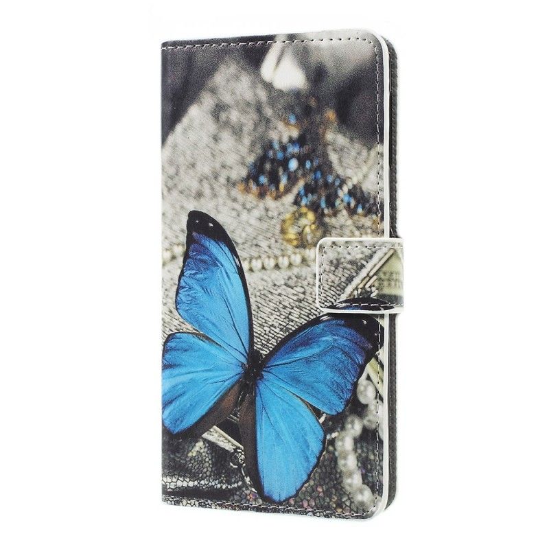 Etui Folio Samsung Galaxy A7 Niebieski Motyl