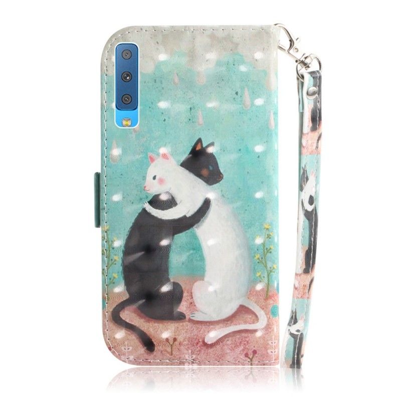 Etui Folio Samsung Galaxy A7 Stringi Koci Przyjaciele