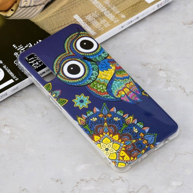 Etui Samsung Galaxy A7 Fluorescencyjna Sowa Mandala