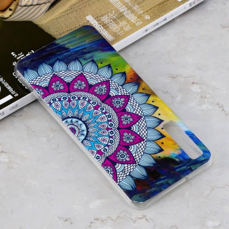 Etui Samsung Galaxy A7 Mandala W Kolorze Fluorescencyjnym Etui Ochronne