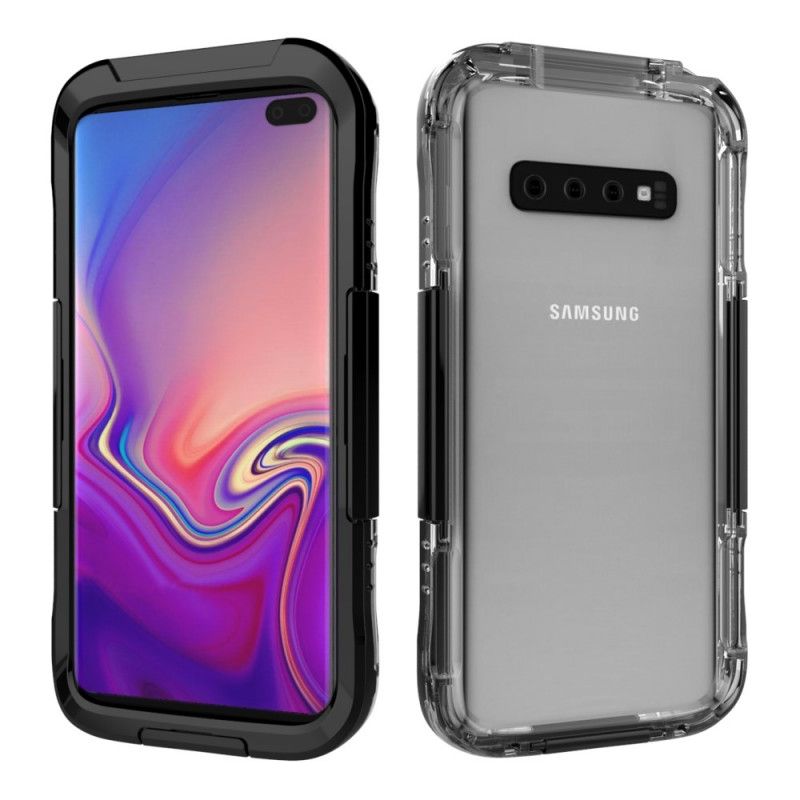 Etui Samsung Galaxy S10 Biały Czarny Wodoodporność 10 M Etui Ochronne