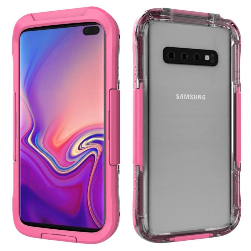 Etui Samsung Galaxy S10 Biały Czarny Wodoodporność 10 M Etui Ochronne