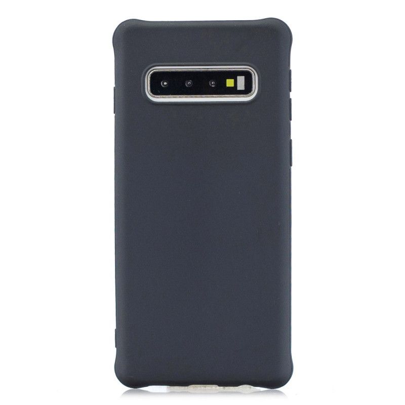 Etui Samsung Galaxy S10 Czerwony Czarny Miękki Matowy Silikon Etui Ochronne