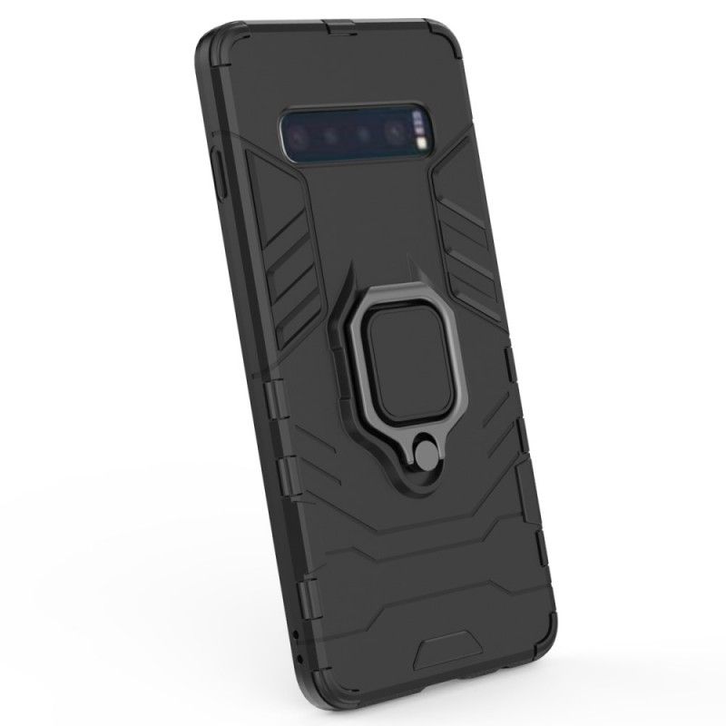 Etui Samsung Galaxy S10 Czerwony Czarny Pierścień Oporowy