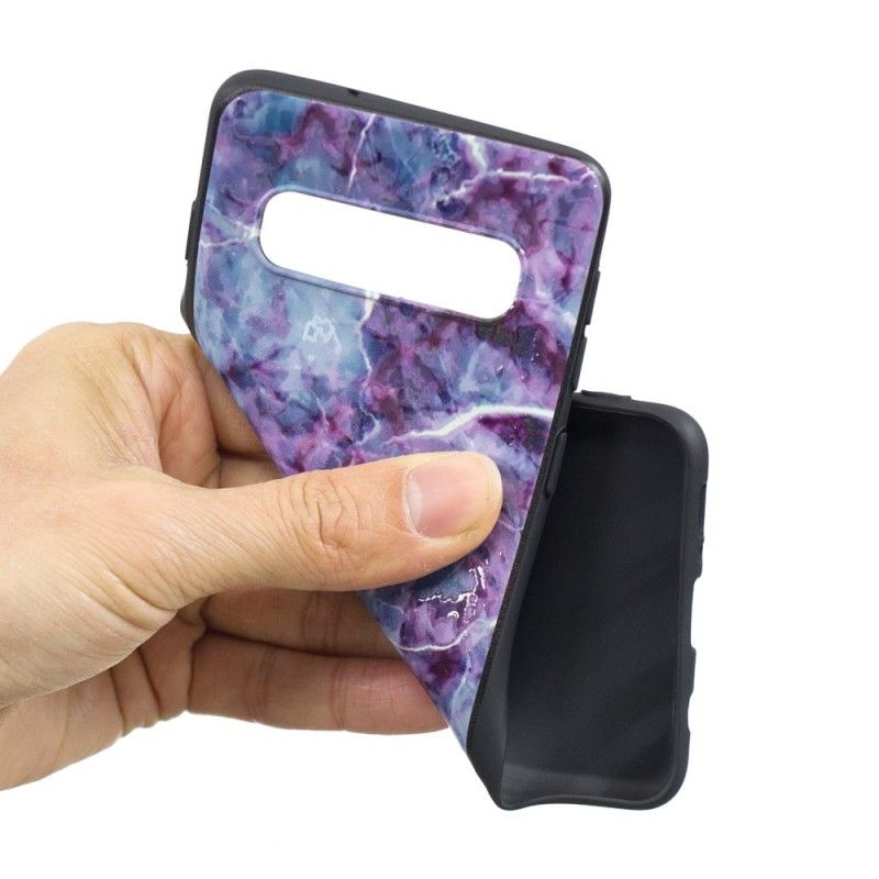 Etui Samsung Galaxy S10 Fioletowy Marmur Etui Ochronne