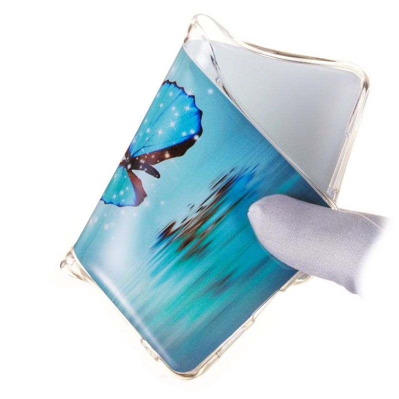 Etui Samsung Galaxy S10 Fluorescencyjny Niebieski Motyl Etui Ochronne