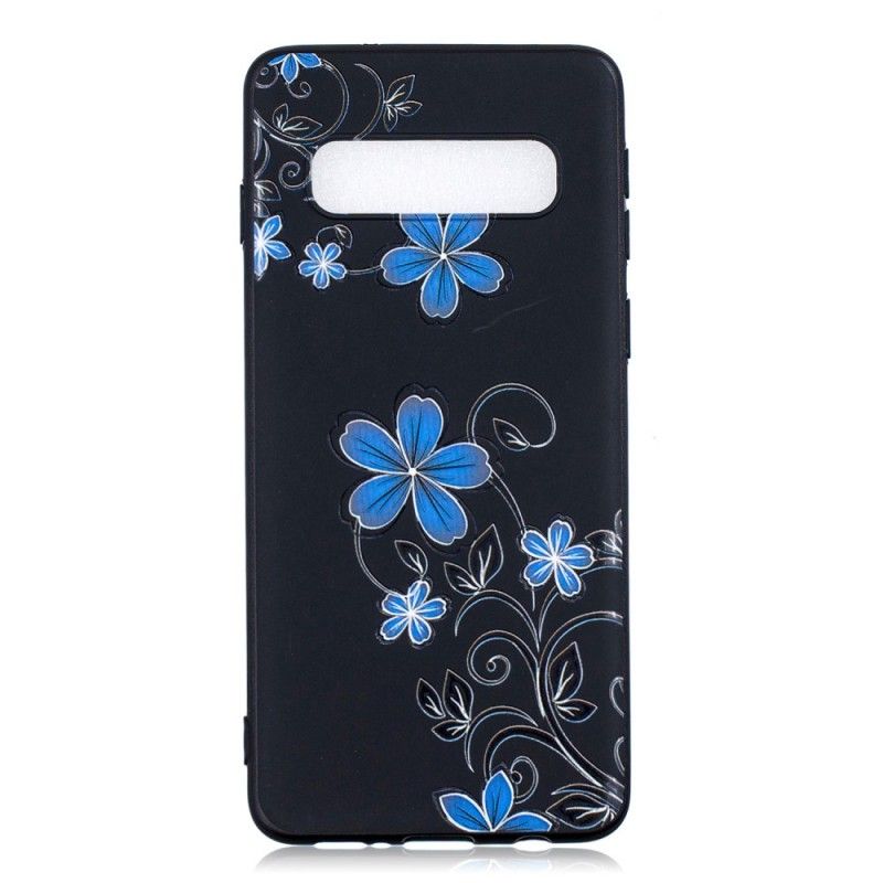 Etui Samsung Galaxy S10 Niebieskie Kwiaty