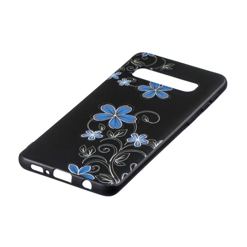 Etui Samsung Galaxy S10 Niebieskie Kwiaty