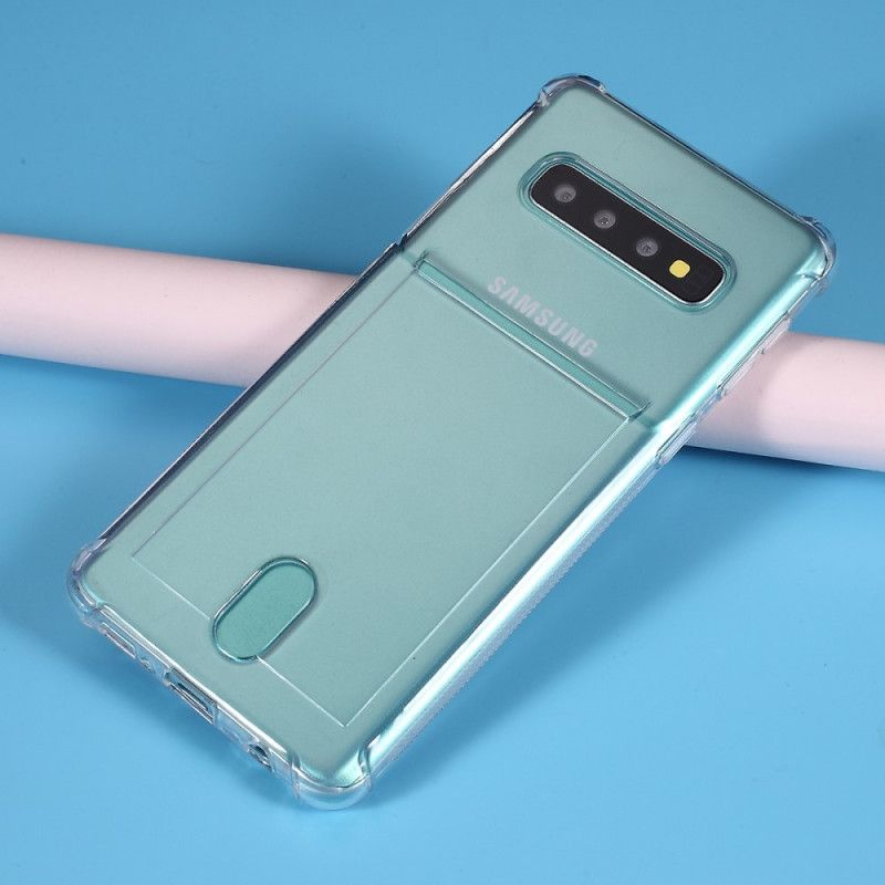 Etui Samsung Galaxy S10 Przezroczysty Uchwyt Na Kartę Etui Ochronne