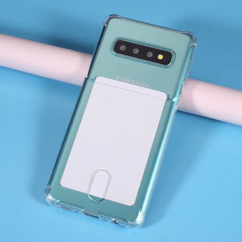 Etui Samsung Galaxy S10 Przezroczysty Uchwyt Na Kartę Etui Ochronne