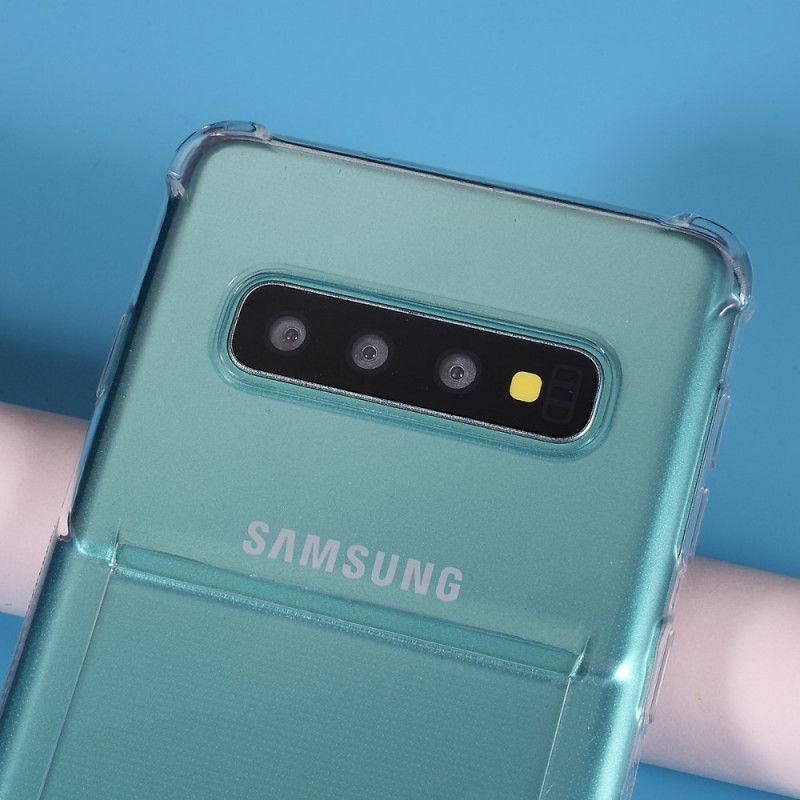 Etui Samsung Galaxy S10 Przezroczysty Uchwyt Na Kartę Etui Ochronne