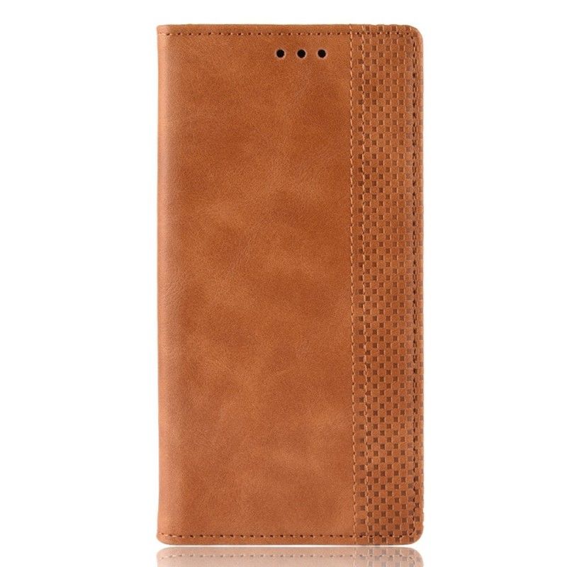 Flip Kotelot Samsung Galaxy S10 Czerwony Czarny Etui na Telefon Stylizowany Efekt Skóry W Stylu Vintage