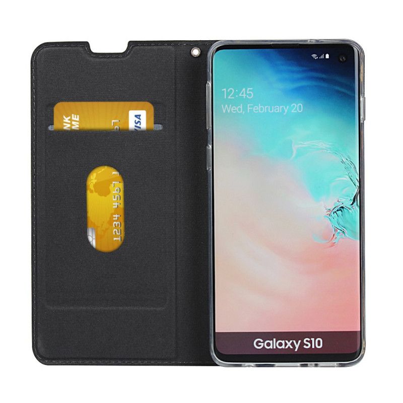 Flip Kotelot Samsung Galaxy S10 Czerwony Czarny Ultra Finezja Etui Ochronne