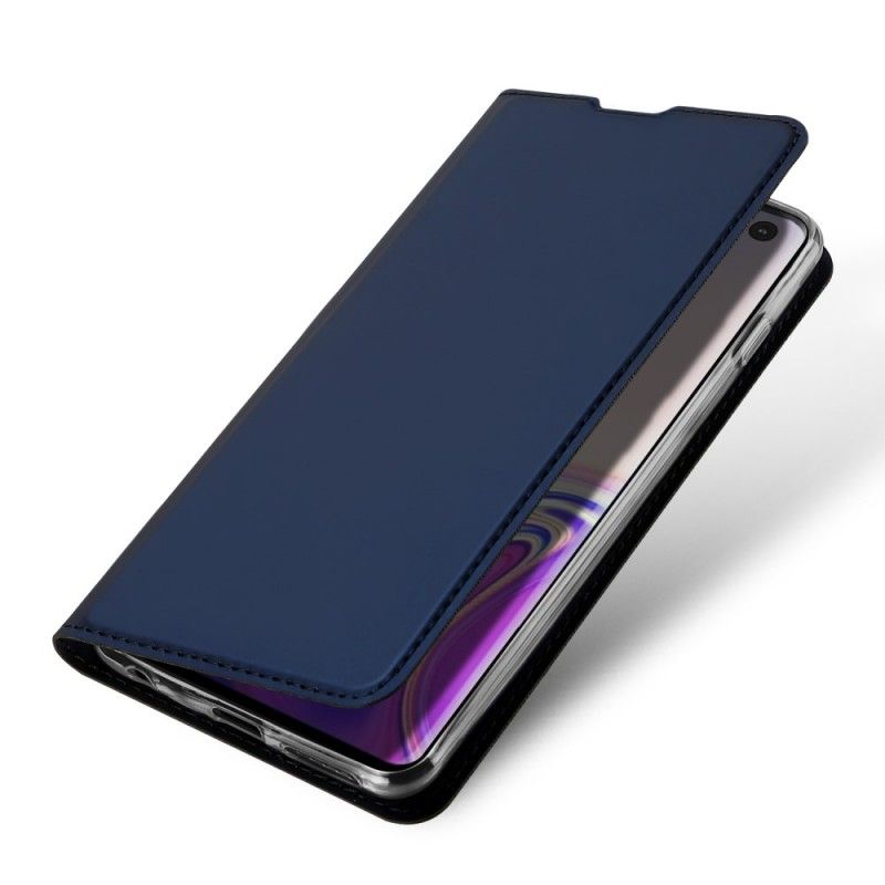 Flip Kotelot Samsung Galaxy S10 Granatowy Czarny Seria Pierwszej Klasy Etui Ochronne