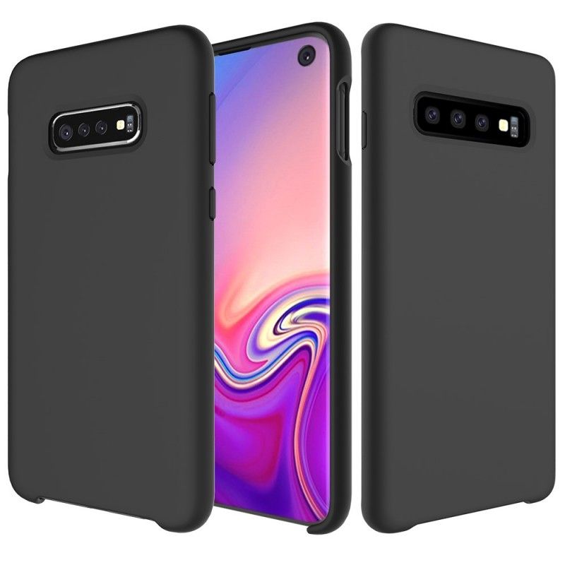 Futerały Samsung Galaxy S10 Biały Czarny Etui na Telefon Matowy Silikon