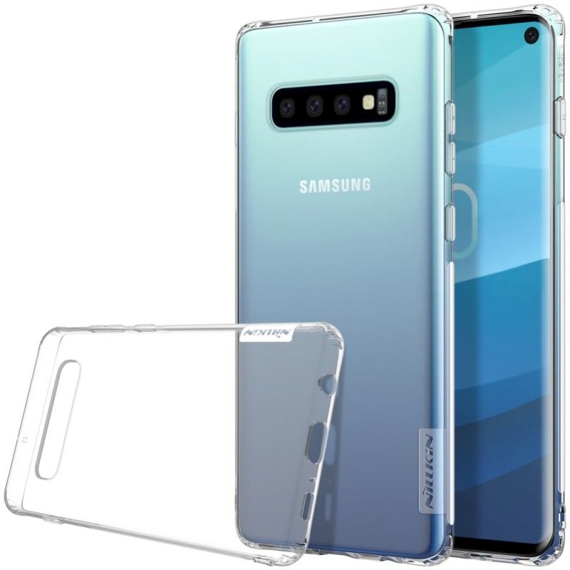 Futerały Samsung Galaxy S10 Złoty Biały Przezroczysty Nillkin