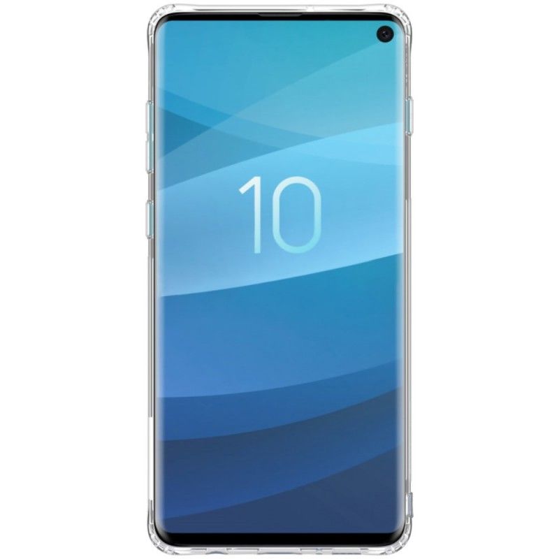 Futerały Samsung Galaxy S10 Złoty Biały Przezroczysty Nillkin