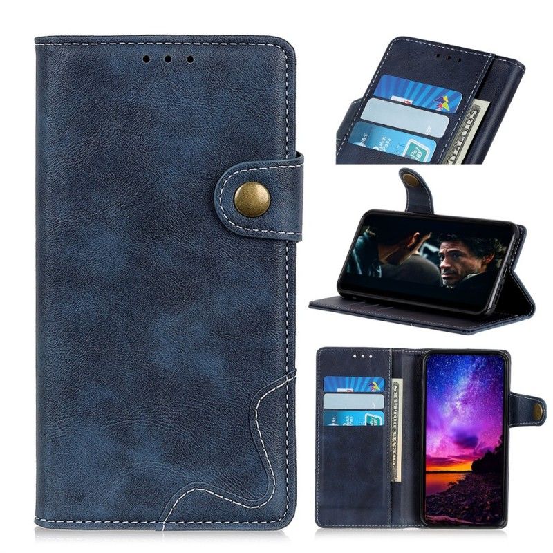 Etui Folio Honor 20 Pro Ciemnoniebieski Artystyczne Przyszywanie Guzików Etui Ochronne