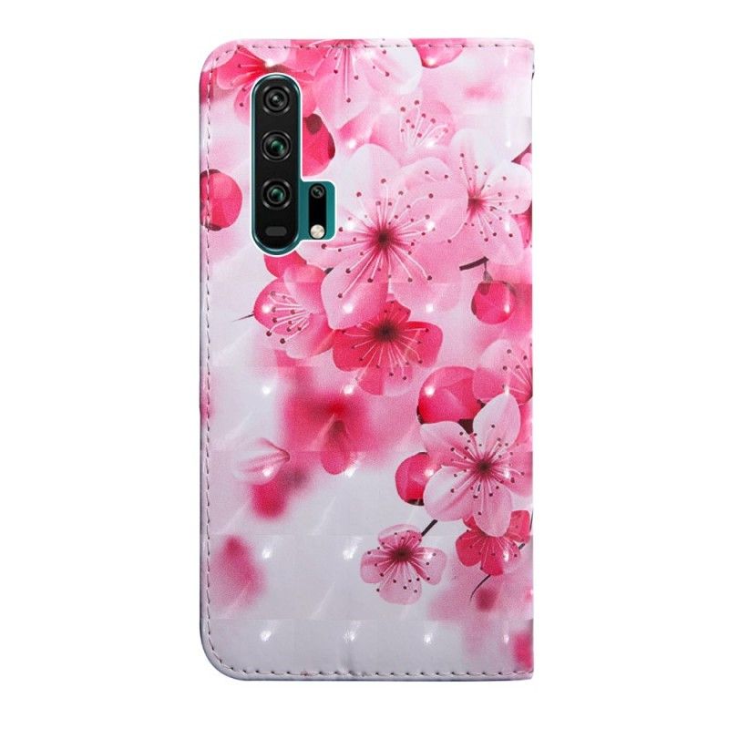 Etui Folio Honor 20 Pro Różowe Kwiaty