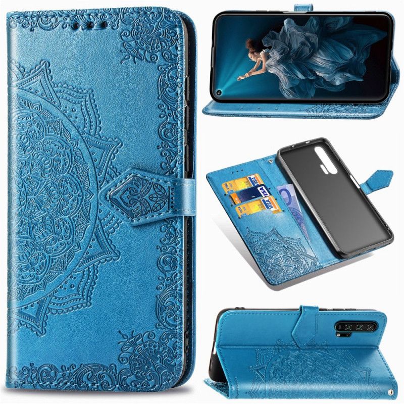 Etui Folio Honor 20 Pro Szary Czarny Mandala W Średnim Wieku Etui Ochronne