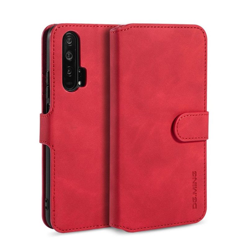 Etui Folio Honor 20 Pro Szary Czarny Retro Dg.Ming Etui Ochronne