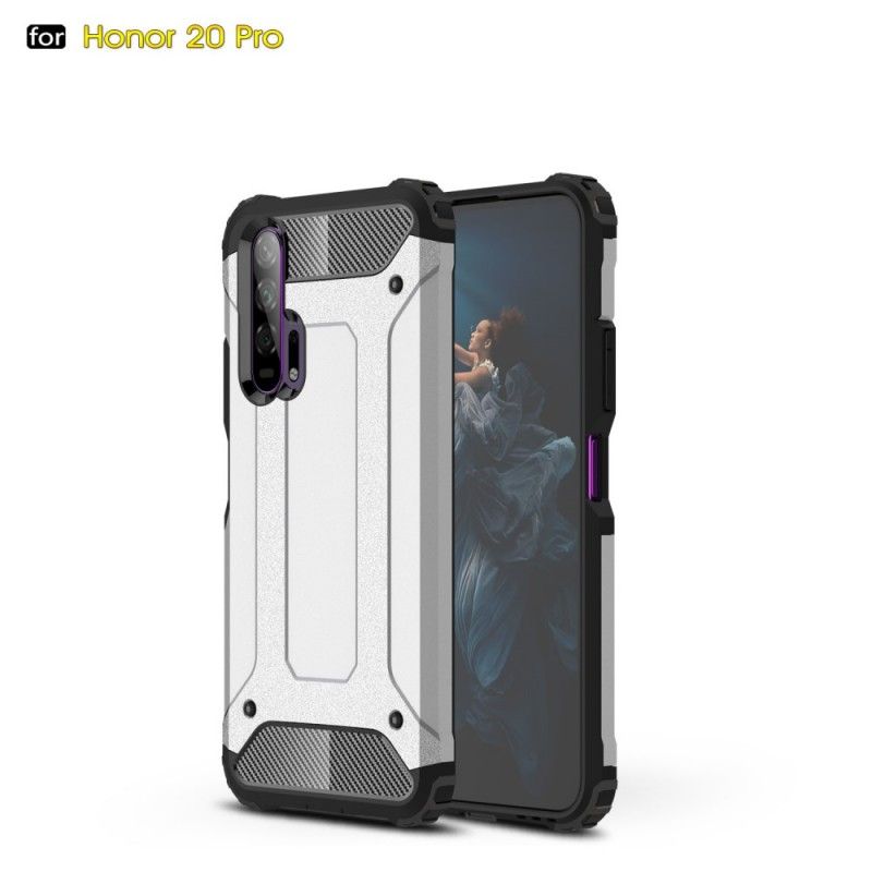 Etui Honor 20 Pro Biały Czarny Ocalały