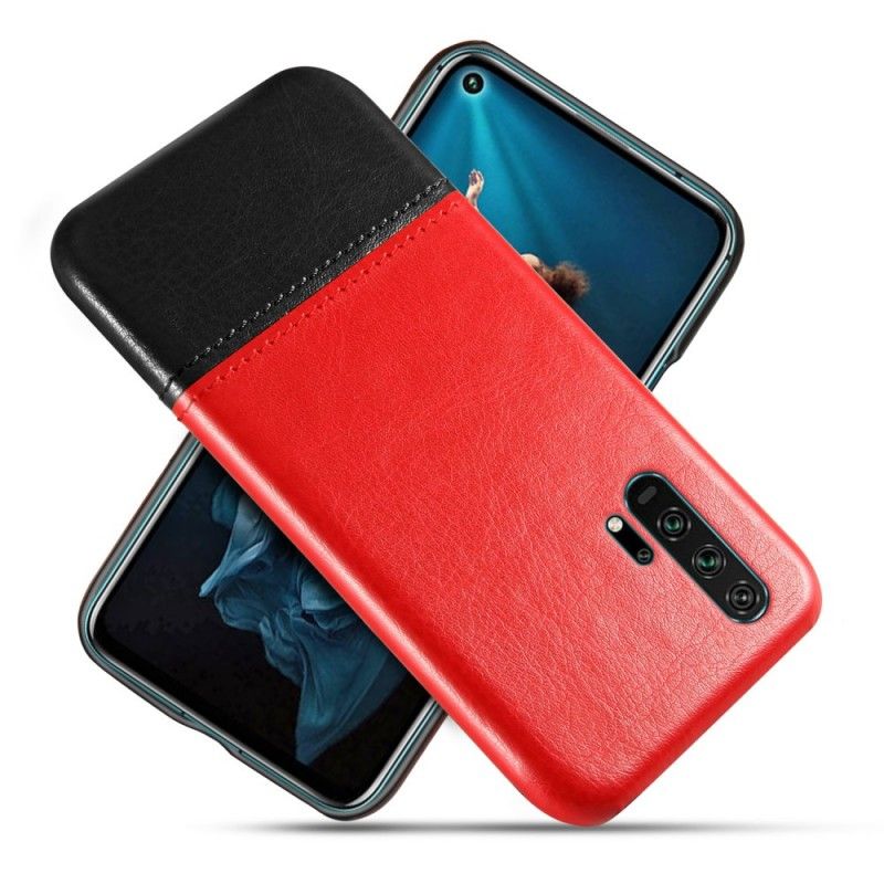 Etui Honor 20 Pro Czarny Dwukolorowy Efekt Skóry Etui Ochronne