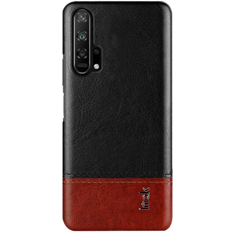 Etui Honor 20 Pro Czerwony Czarny Imak Ruiyi Series Efekt Skóry