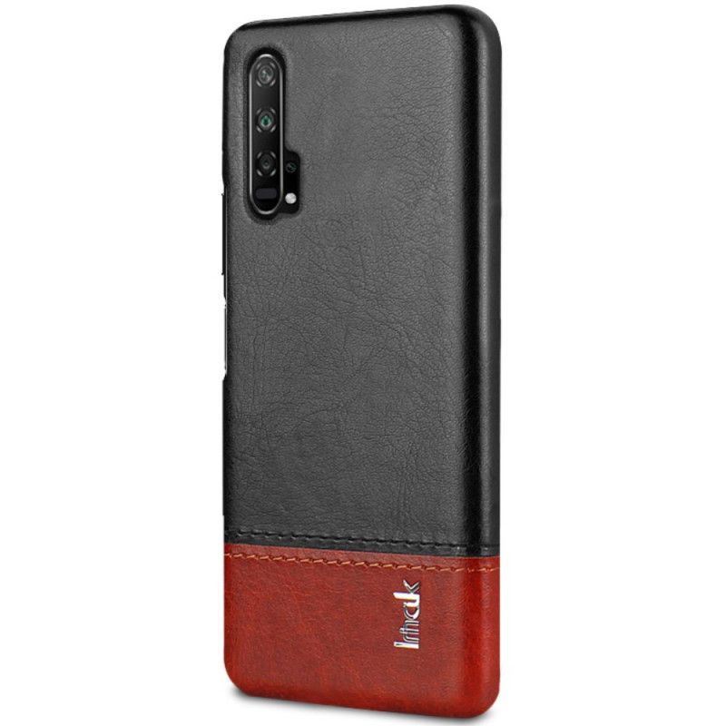 Etui Honor 20 Pro Czerwony Czarny Imak Ruiyi Series Efekt Skóry